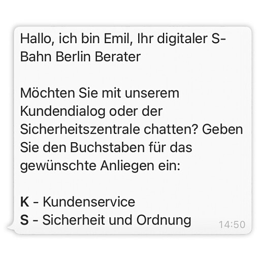 Sprechblase Service Chat WhatsApp